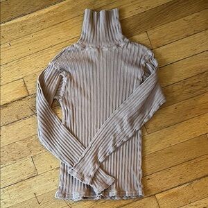 Rudy Jude adult pointelle turtleneck - bark